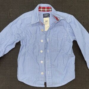OshKosh B'gosh Kids Blue Pinstripe Button Down Shirt